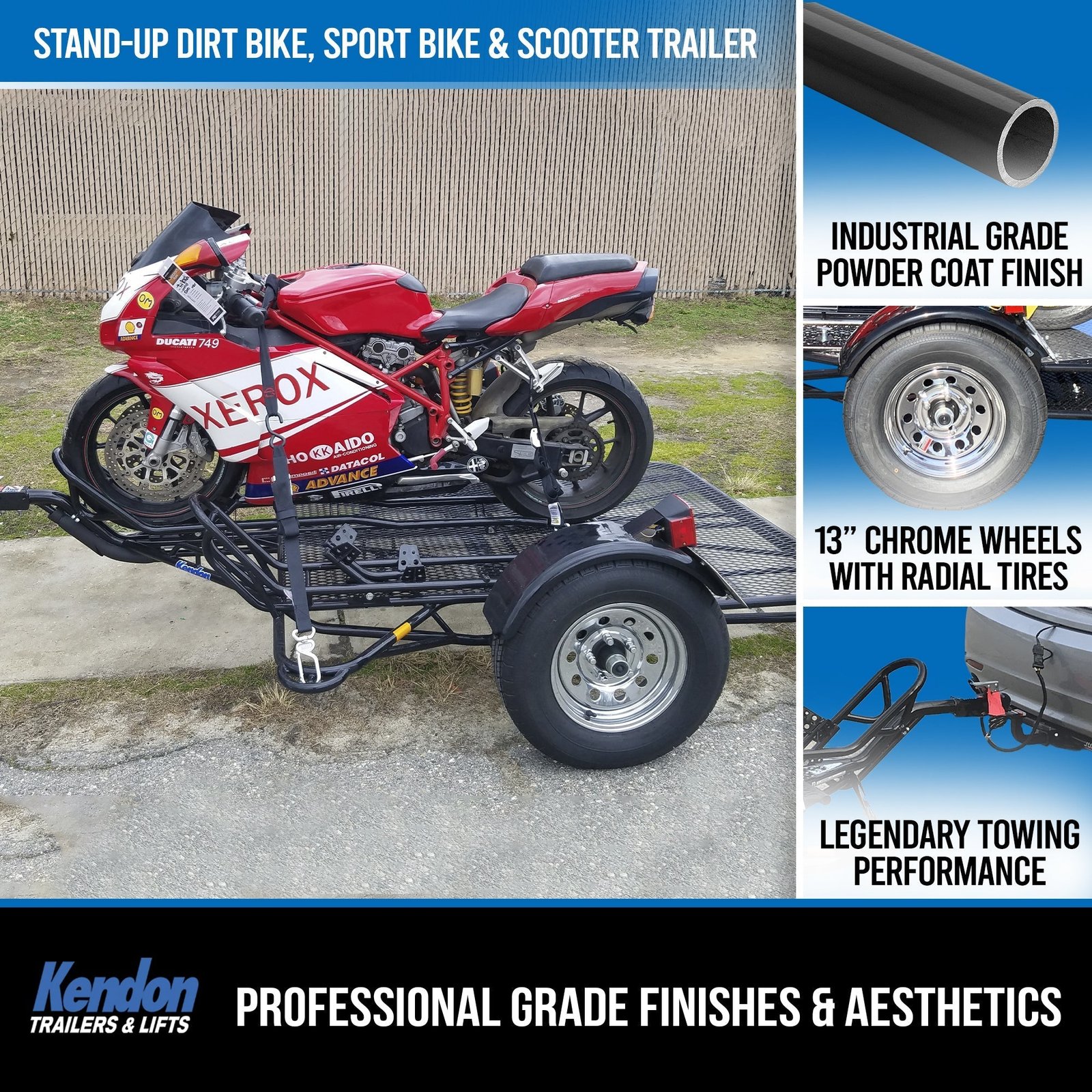 Stand-Up Dirt Bike Trailer, Sport Bike & Scooter Trailer - USED - Image 5