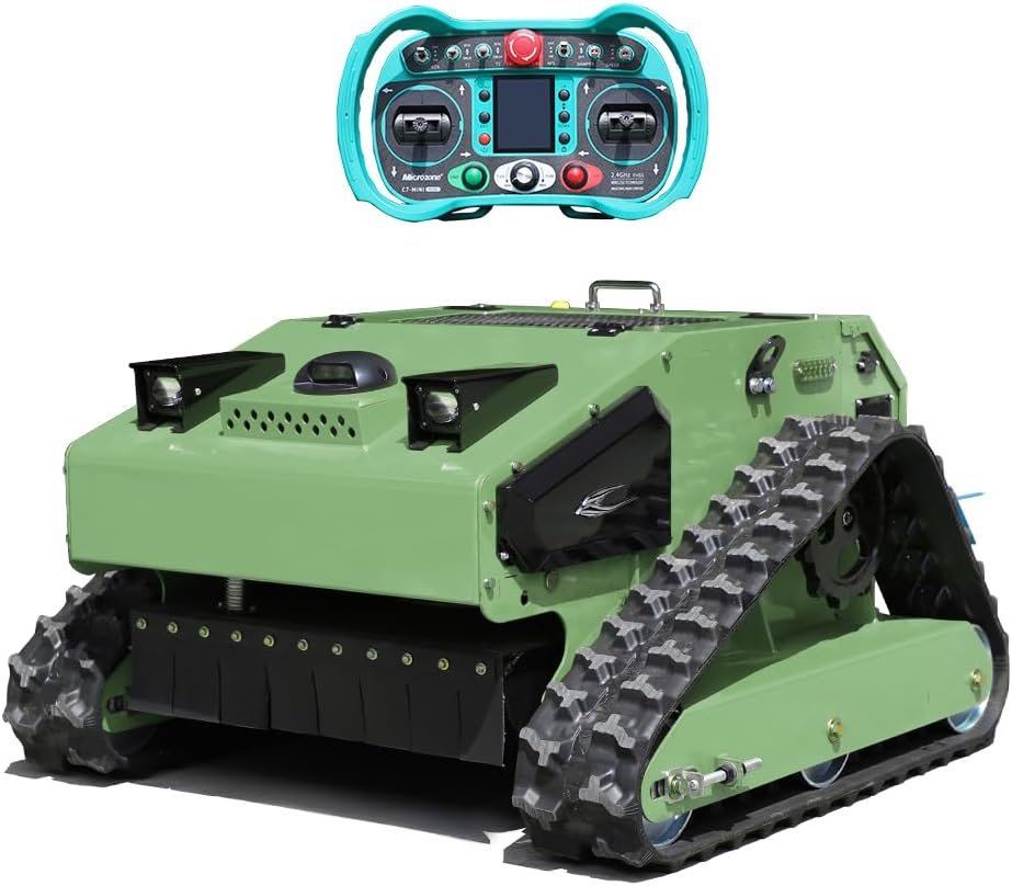 Remote-Controlled All-Terrain Lawn Mower – 45° Slope Climbing, Tracked Gas-Electric Hybrid - Image 12