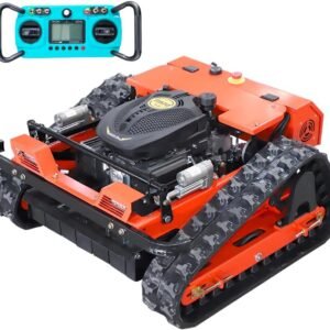 Remote-Controlled All-Terrain Lawn Mower – 45° Slope Climbing, Tracked Gas-Electric Hybrid
