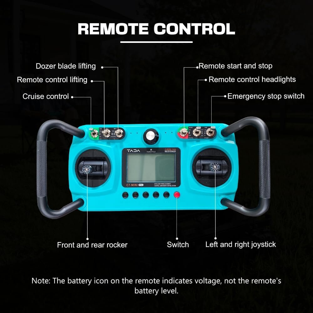 Remote-Controlled All-Terrain Lawn Mower – 45° Slope Climbing, Tracked Gas-Electric Hybrid - Image 7