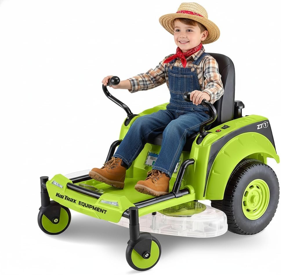 Kid Trax 12V Zero Turn Riding Lawn Mower Tractor for Kids - Image 10