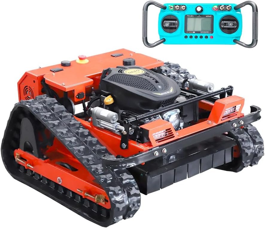 Remote-Controlled All-Terrain Lawn Mower – 45° Slope Climbing, Tracked Gas-Electric Hybrid - Image 9