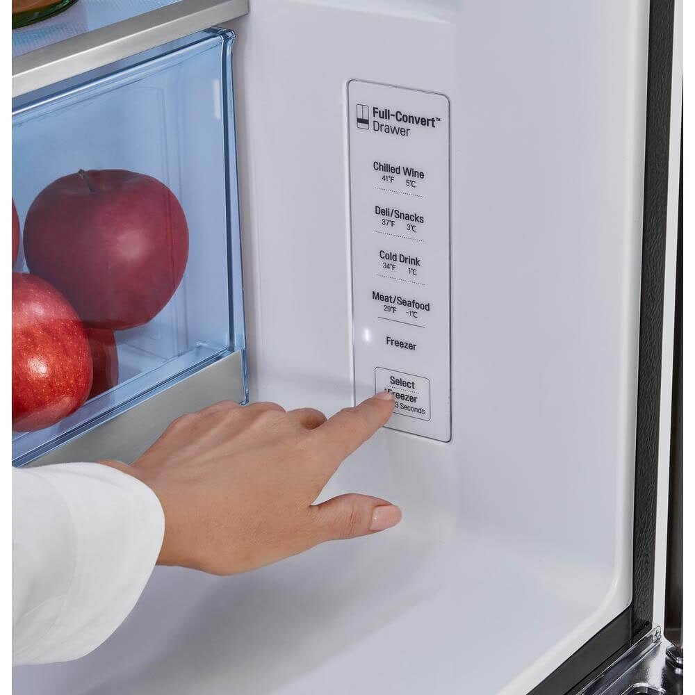 LG LRMVC2306D 23 Cu. Ft. Black Stainless French Door Smart Refrigerator - Image 4