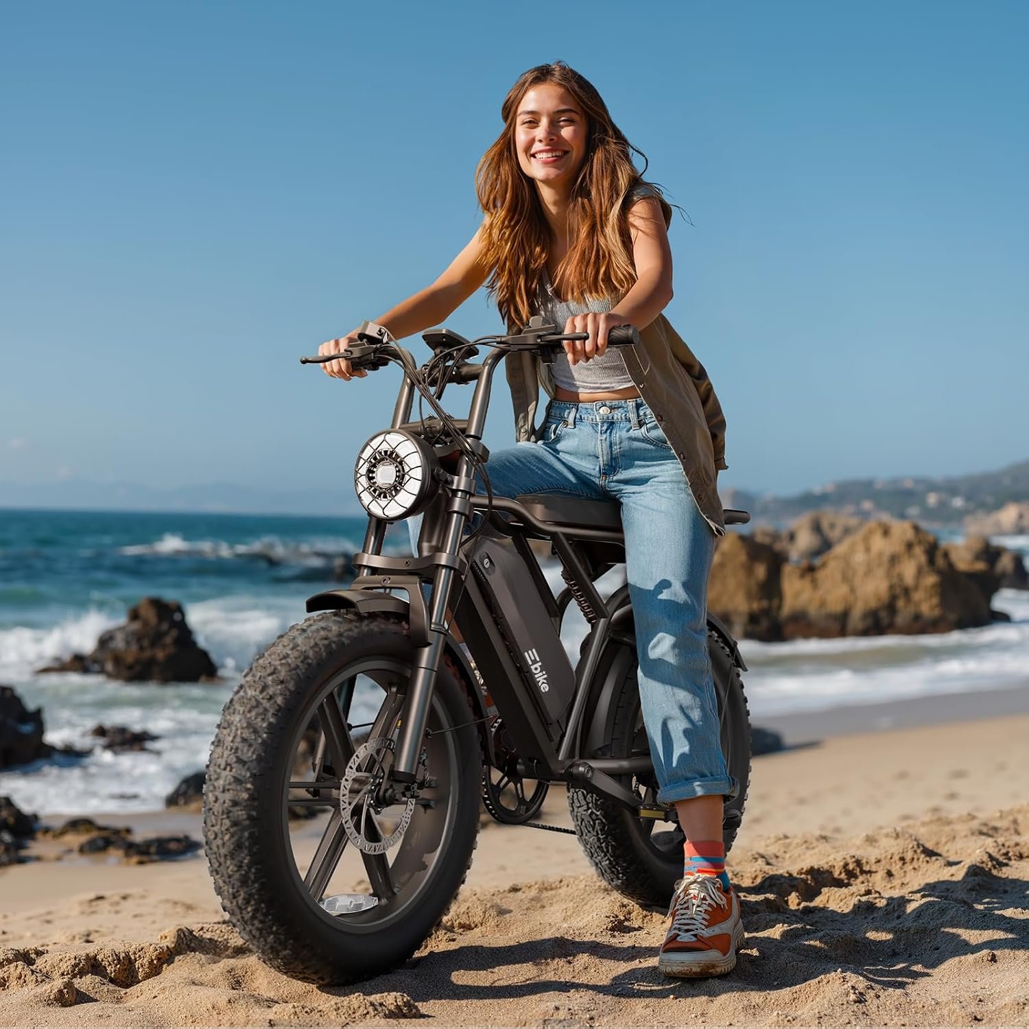 TST Electric Bike for Adults, 1500W Peak Motor 60 Miles Fat Tire Ebike with 48V 15Ah Removable Battery 20" Fat Tire Electric Bike, Full Suspension and 7-Speed - Image 7