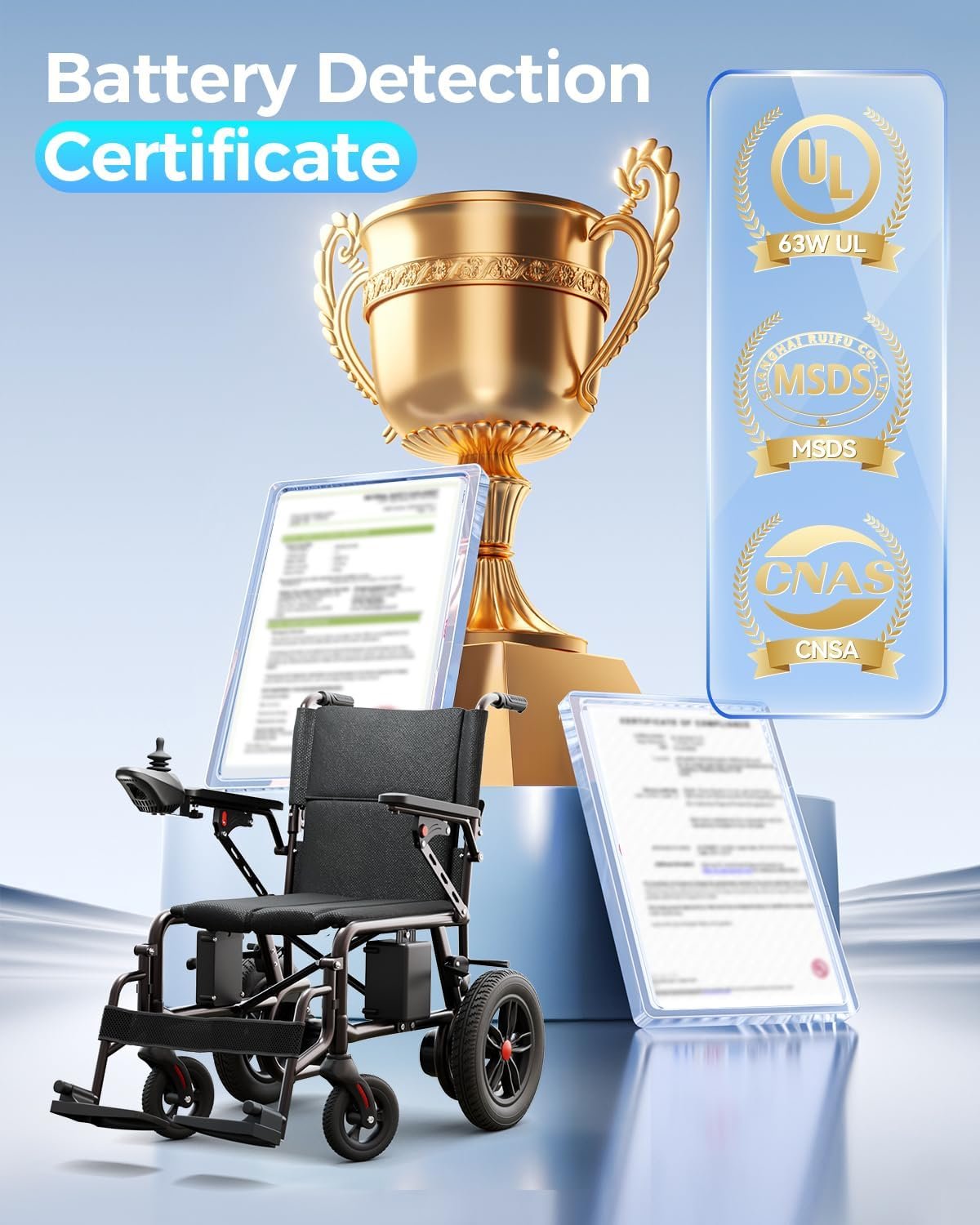 Lightweight Foldable Electric Wheelchair for Adults & Seniors - Image 6