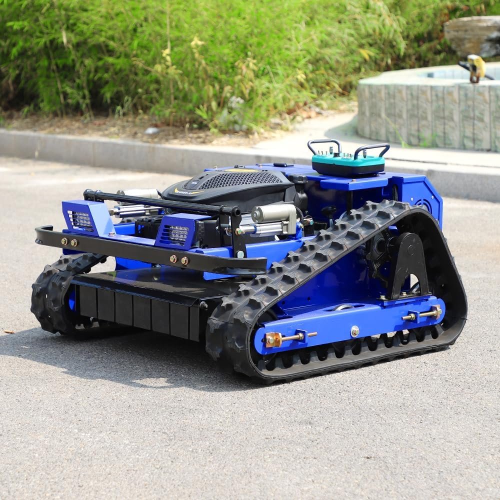 Remote-Controlled All-Terrain Lawn Mower – 45° Slope Climbing, Tracked Gas-Electric Hybrid - Image 11