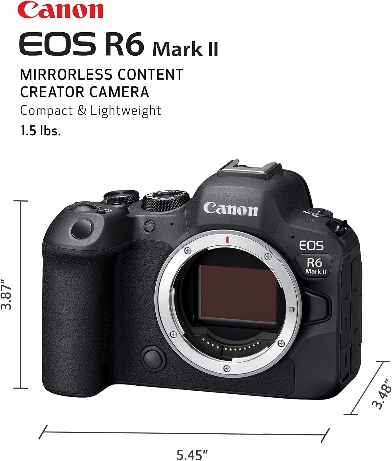Canon EOS R6 Mark II Full-Frame Mirrorless Camera Body - Image 3