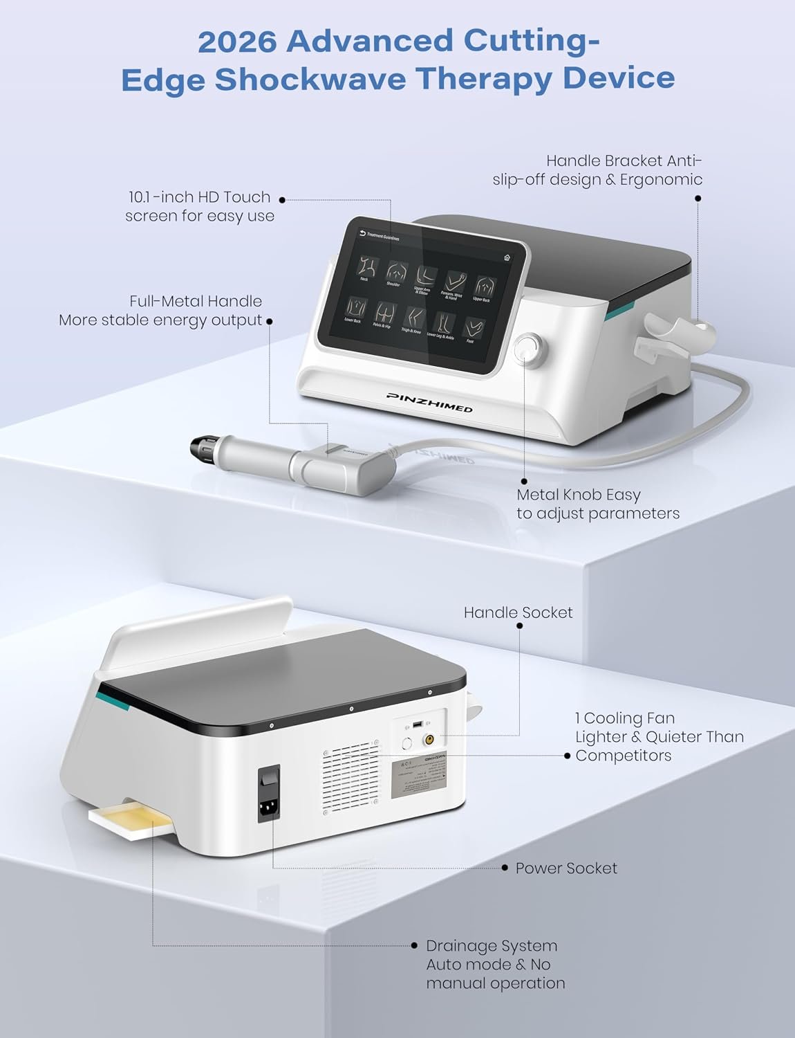 2026 Upgraded ESWT Shockwave Therapy Machine with 8 Treatment Heads - Image 8