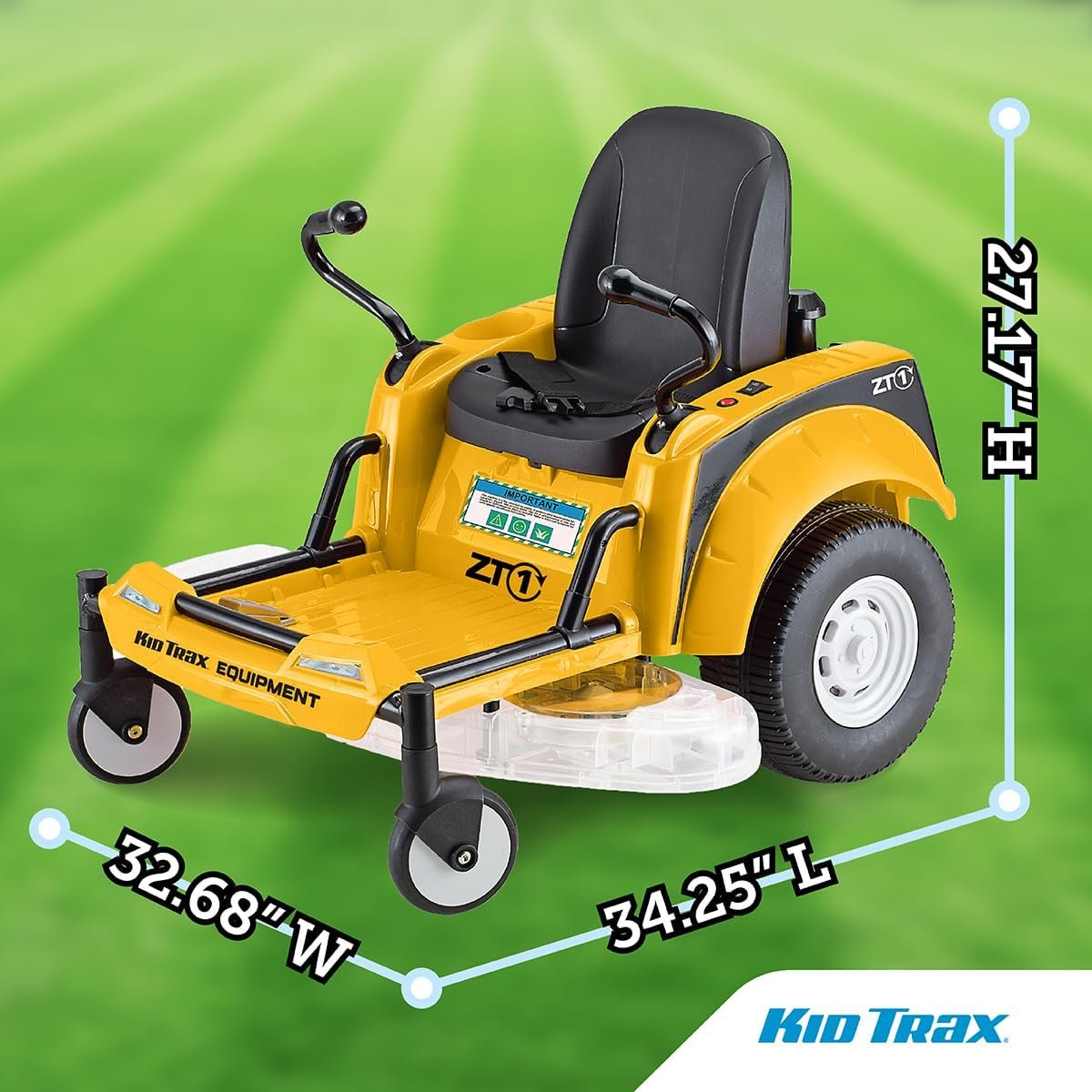 Kid Trax 12V Zero Turn Riding Lawn Mower Tractor for Kids - Image 8