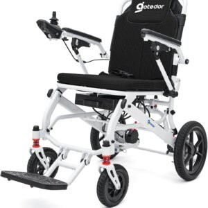 Aotedor Lightweight Folding Electric Wheelchair with 22-Mile Range