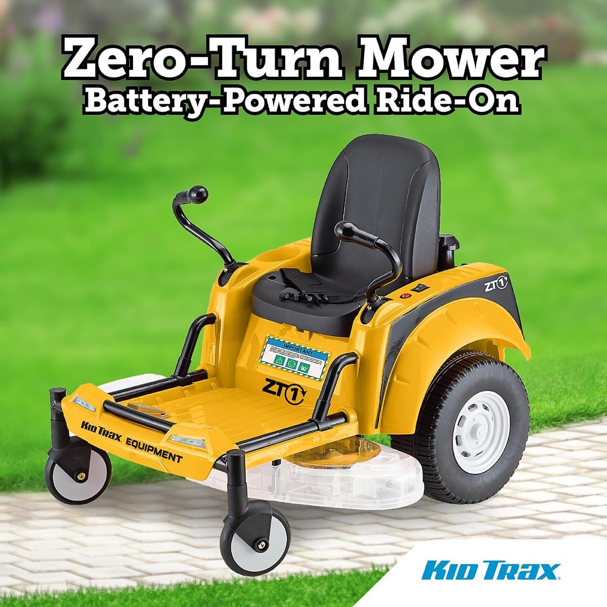 Kid Trax 12V Zero Turn Riding Lawn Mower Tractor for Kids - Image 3