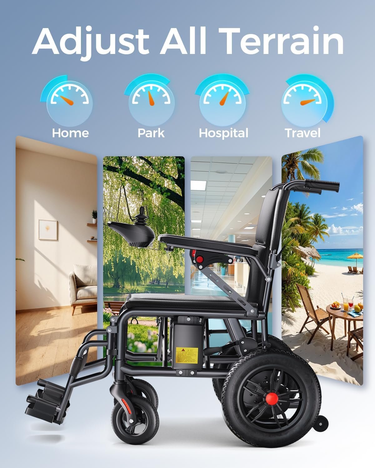 Lightweight Foldable Electric Wheelchair for Adults & Seniors - Image 5