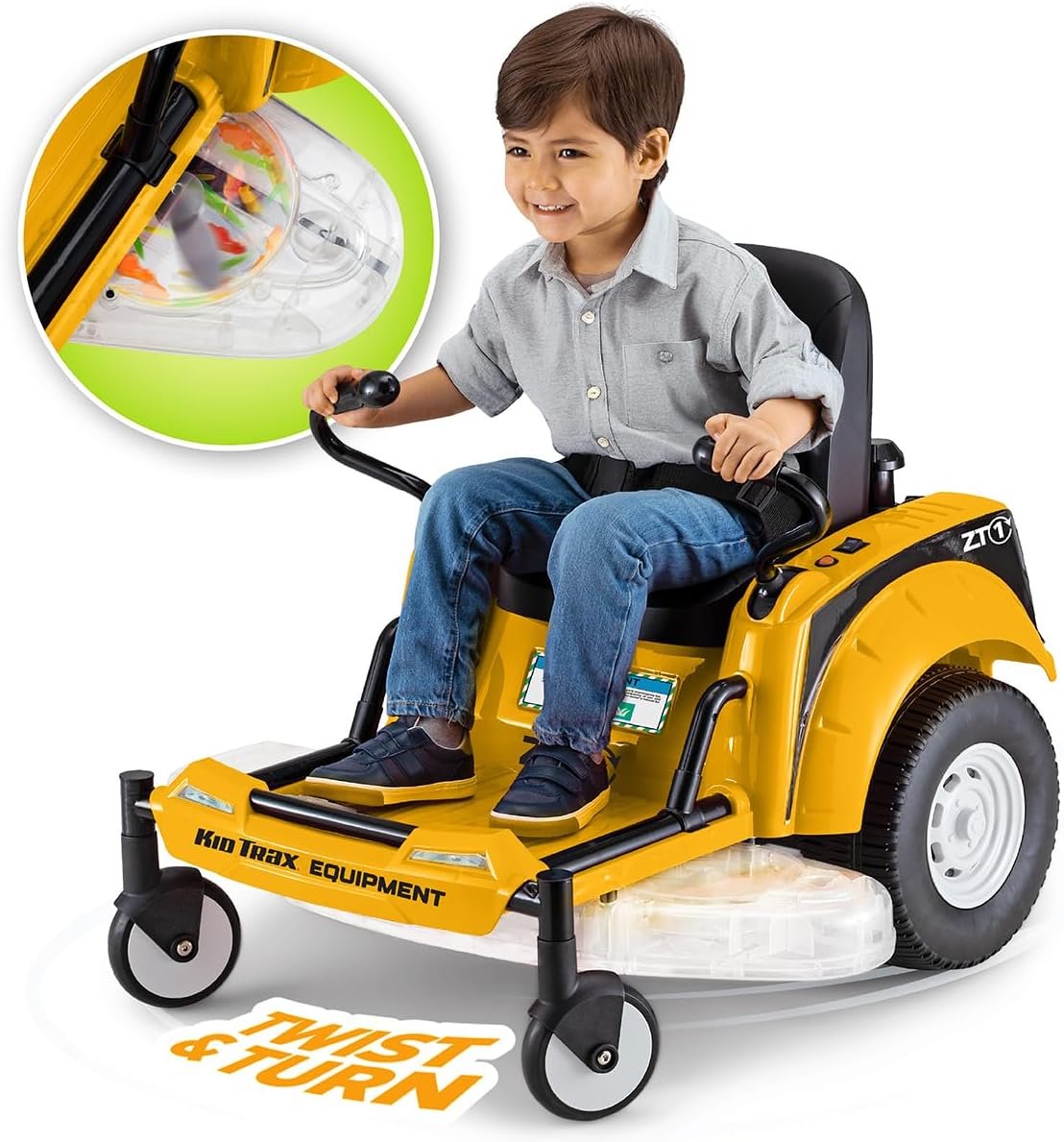 Kid Trax 12V Zero Turn Riding Lawn Mower Tractor for Kids - Image 2