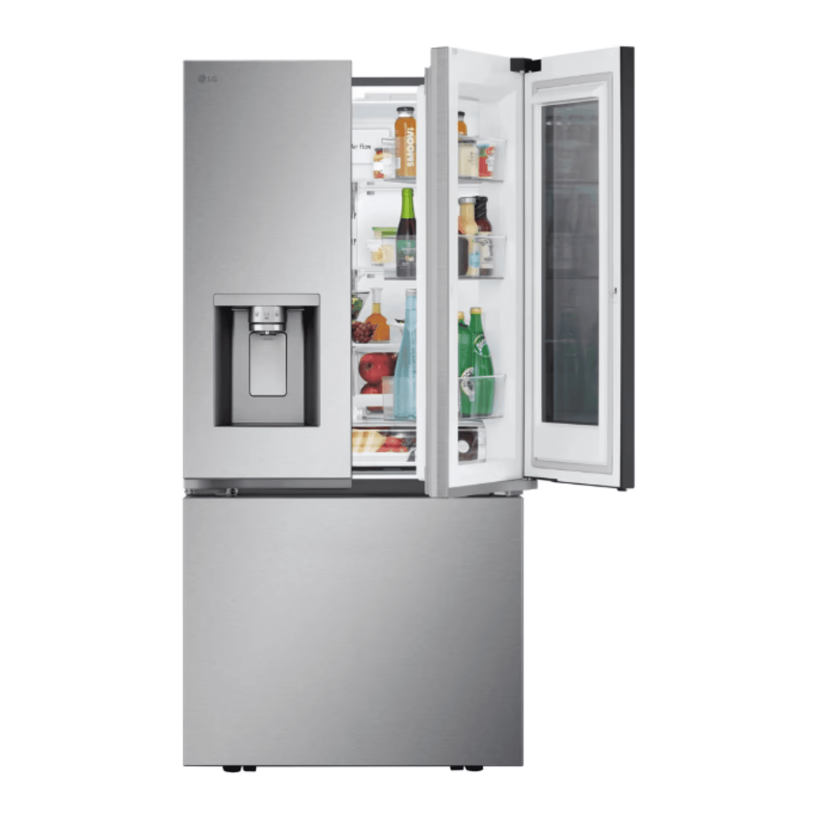 LG 33 Inch Freestanding French Door Smart Refrigerator with 25 Cu. Ft. Capacity in Stainless Steel LF25S6560S - Image 2