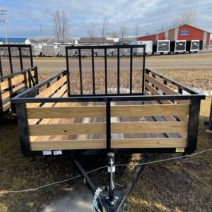 7×10 Heavy-Duty Utility Trailer – Single Axle, Wood Floor & LED Lights