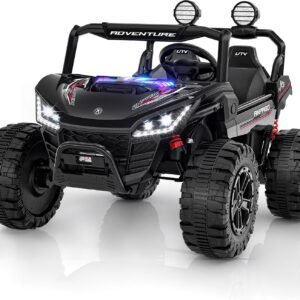 ANPABO 24V 2-Seater Kids Electric Ride-On Car with Remote, Black