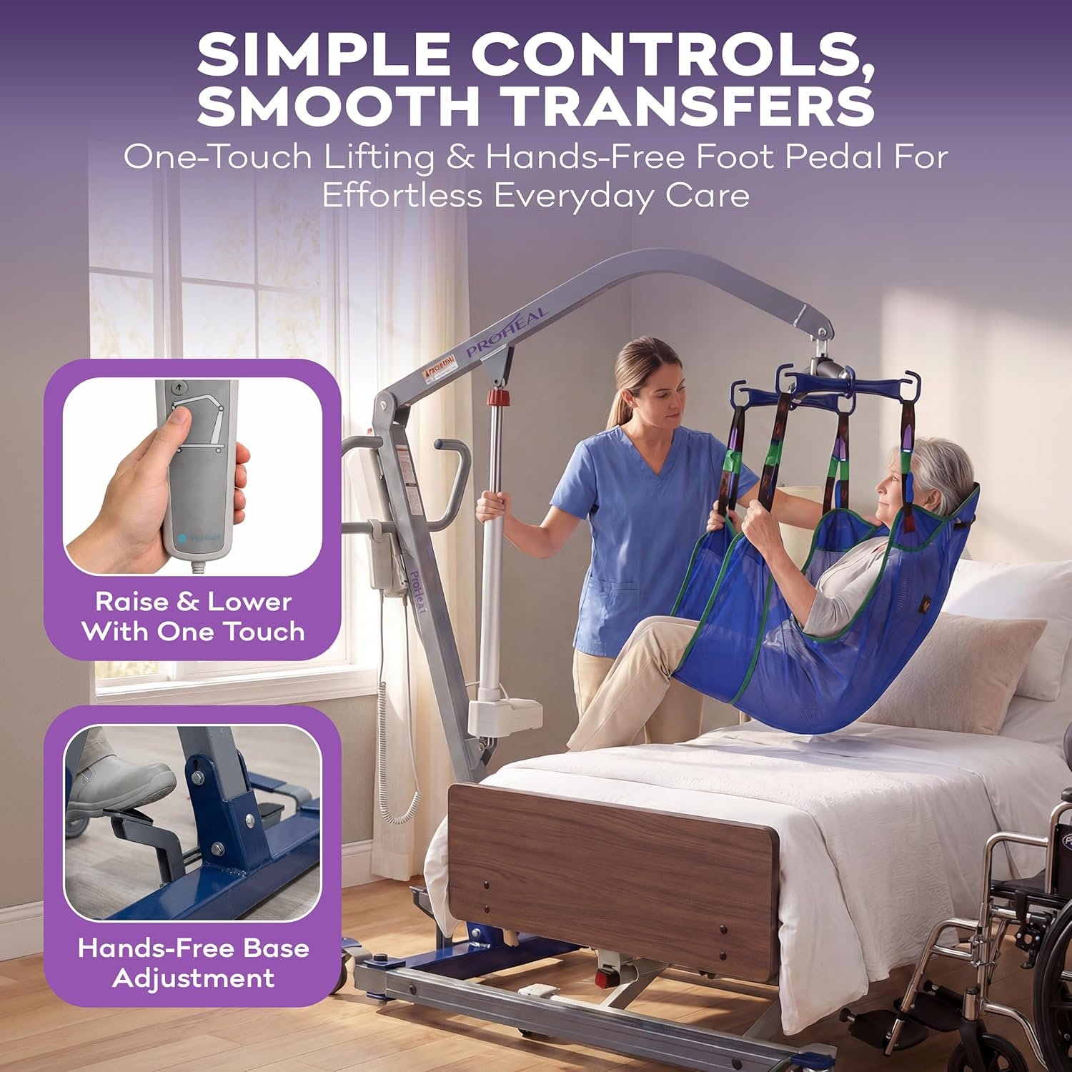 ProHeal Electric Full Body Patient Lift, 500 lbs - Image 3