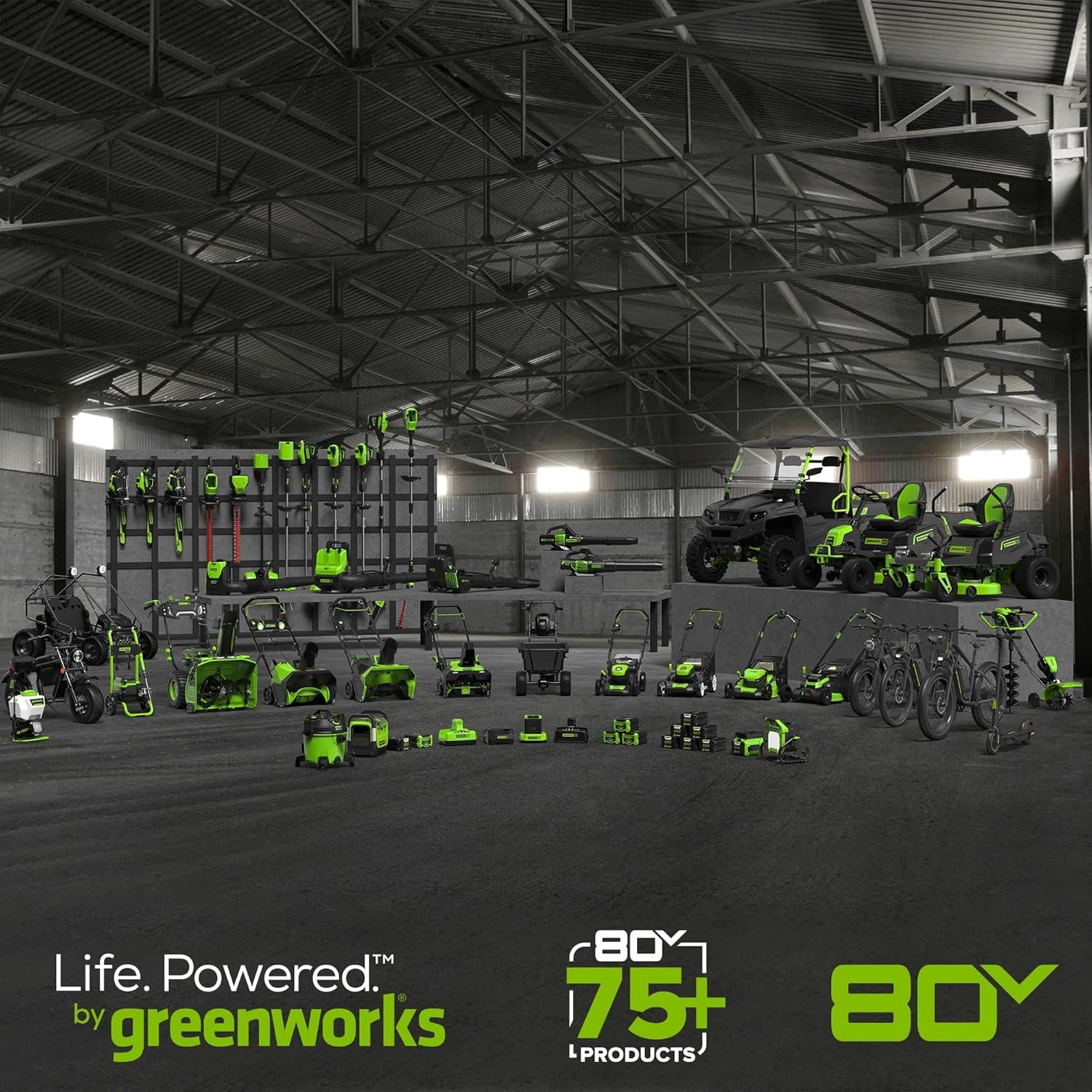 Greenworks 80V 42" CrossoverZ Zero Turn Riding Lawn Mower, (6) 6.0Ah Batteries and 600W Charger - Image 21