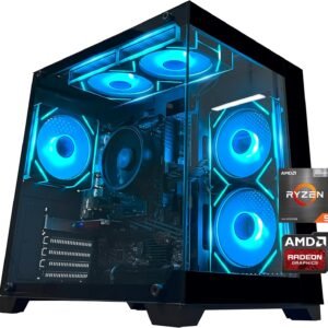YAWYORE Gaming PC Desktop with AMD Ryzen 5 5600GT