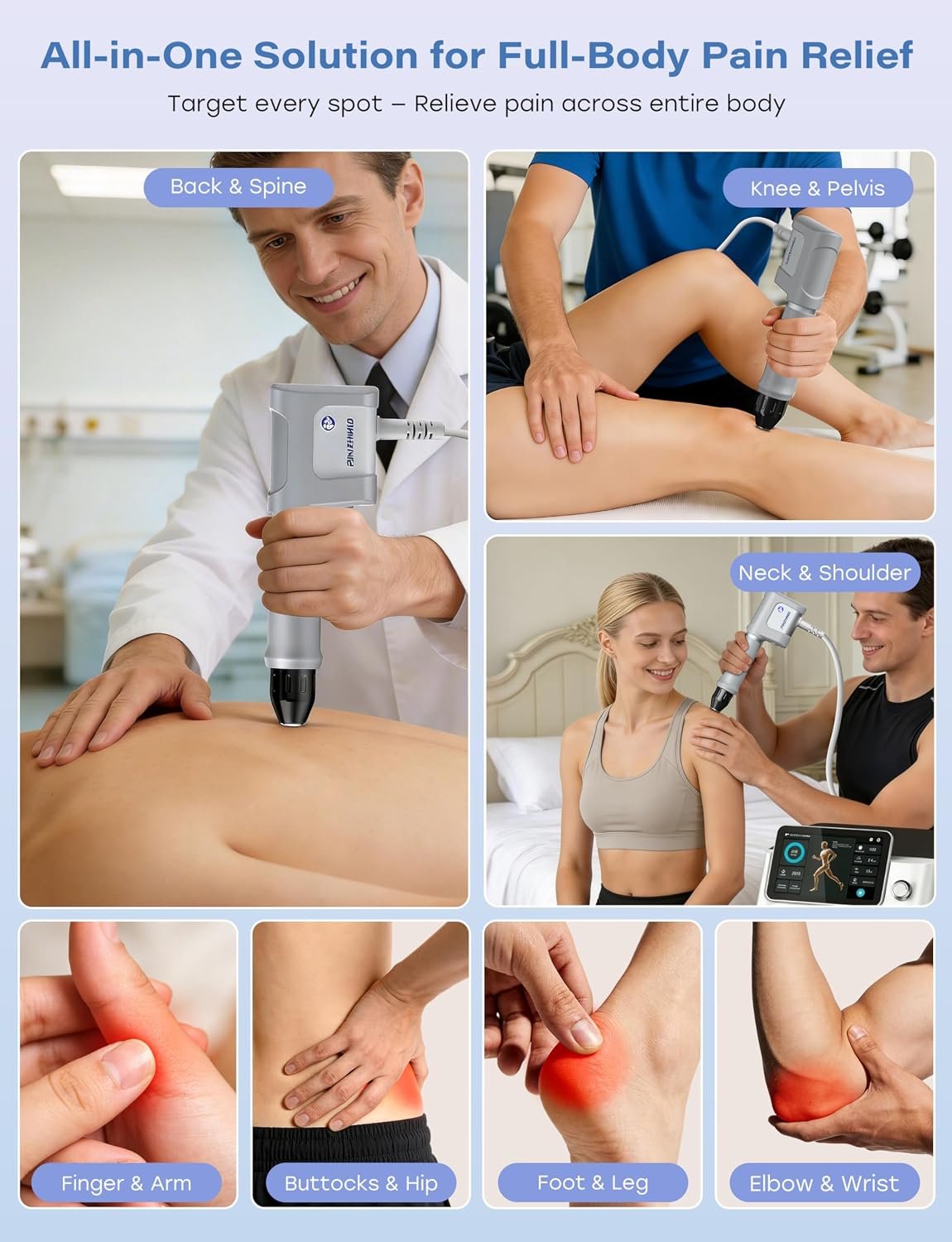 2026 Upgraded ESWT Shockwave Therapy Machine with 8 Treatment Heads - Image 5
