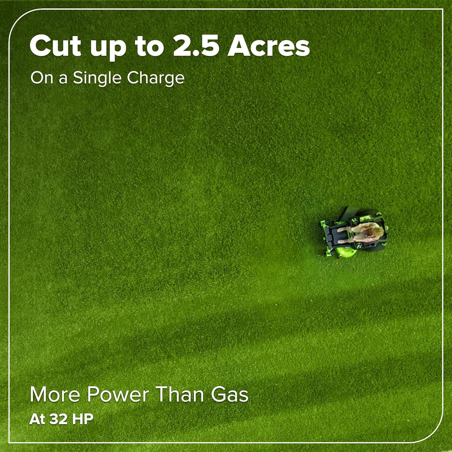 Greenworks 80V 42" CrossoverZ Zero Turn Riding Lawn Mower, (6) 6.0Ah Batteries and 600W Charger - Image 6
