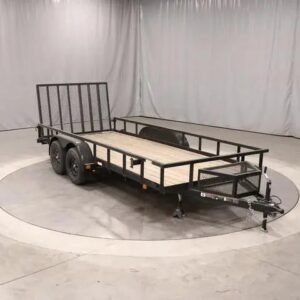 6×16 Heavy-Duty Utility Trailer – Tandem Axle, Steel Frame & Wood Deck