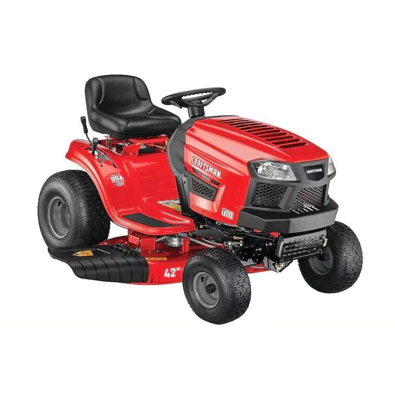 CRAFTSMAN T110 42-Inch Gas Riding Lawn Mower – 17.5 HP Engine