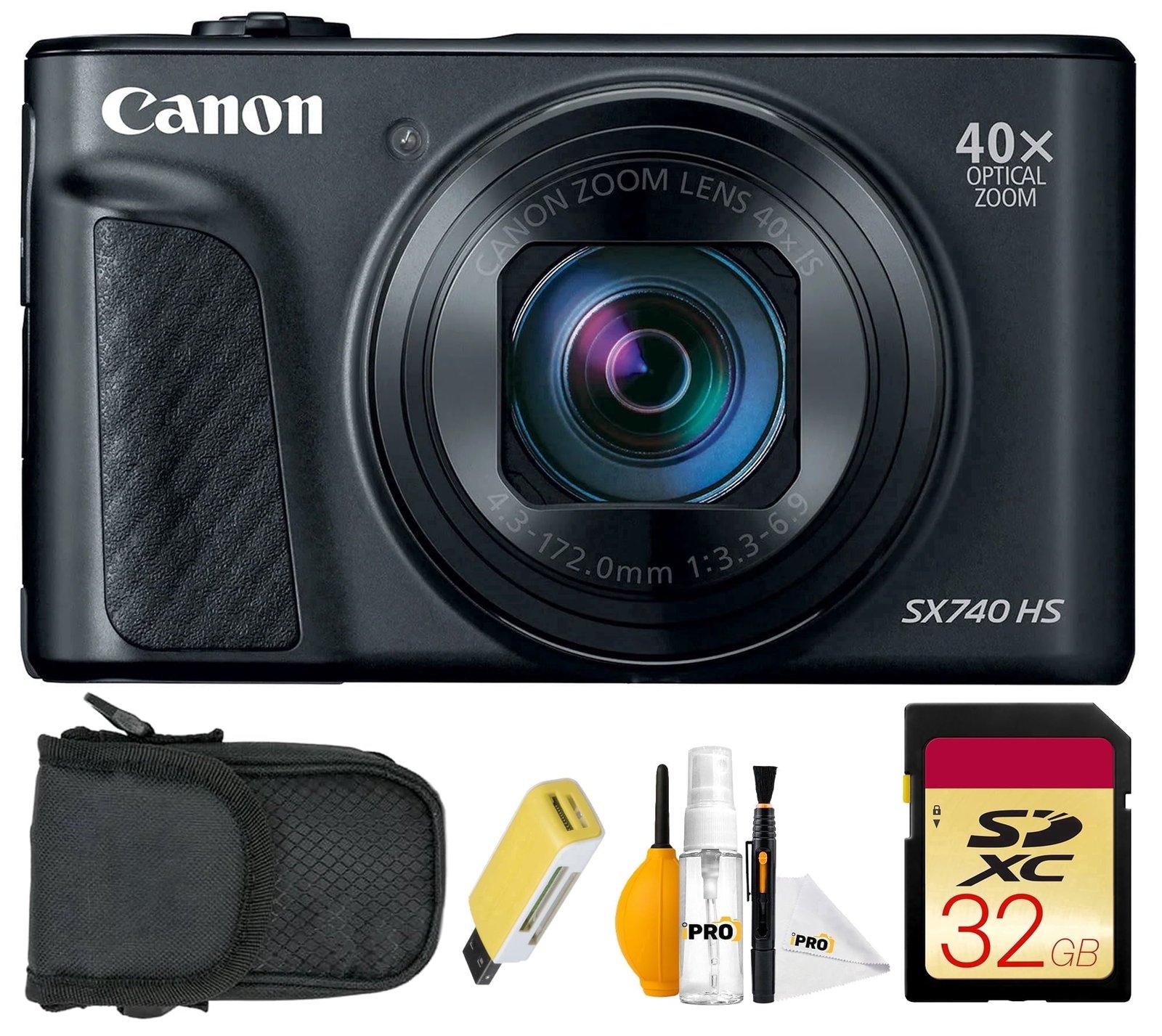 Canon PowerShot SX740 HS Digital Camera 40x Zoom Bundle 32GB Kit (International Model)