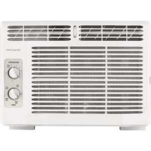 Frigidaire 5,000 BTU Window Air Conditioner for Small Rooms, Dial Controls, Quiet Efficient Cooling, Easy Installation