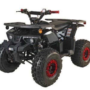 HHH 125cc ATV Quad 125cc ATV with Reverse, LED Lights, Big Wide Tires with Matching Rims 4 Wheeler-Red