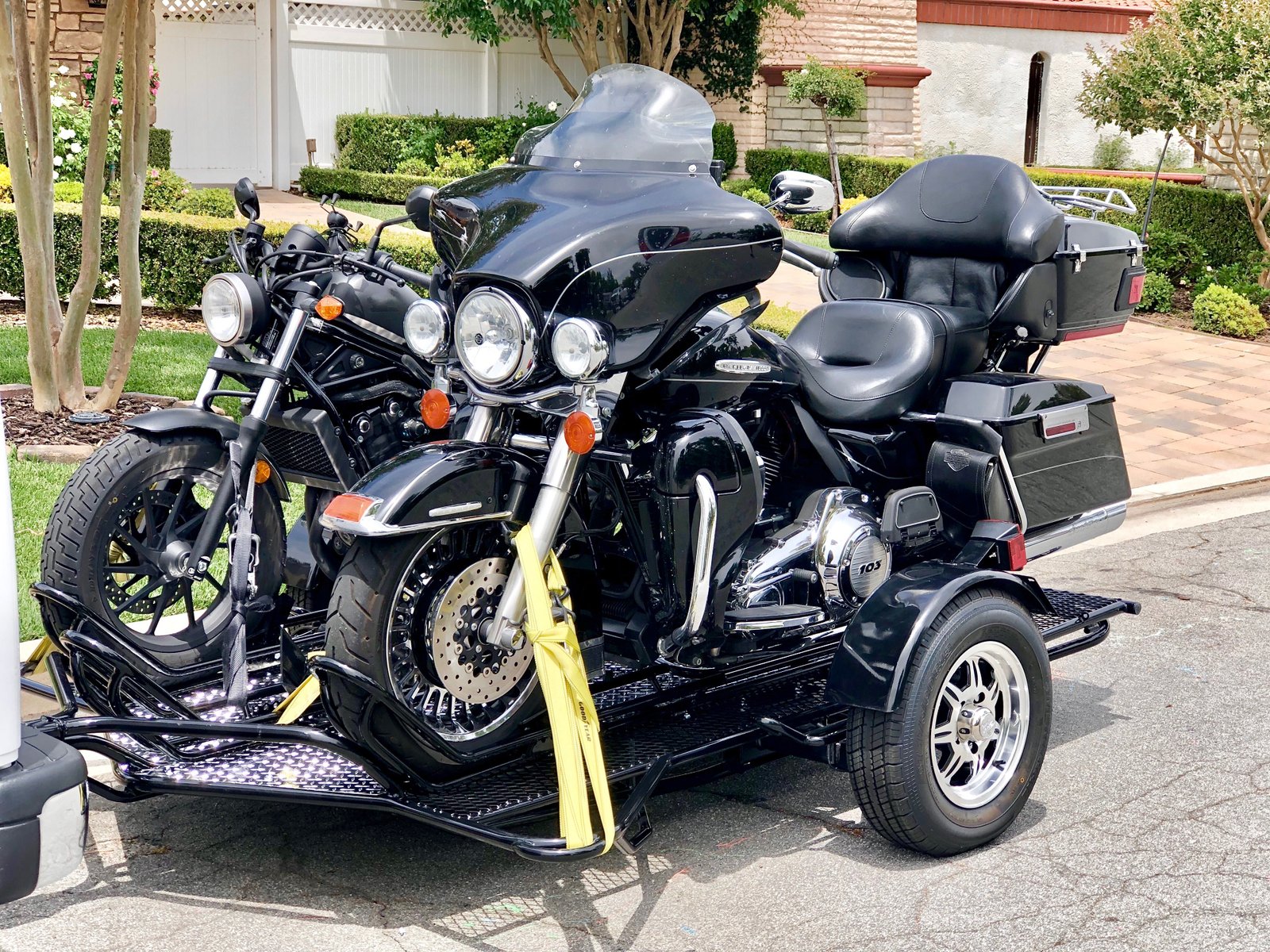 Motorcycle Trailer with Caster Wheels