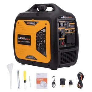 MaXpeedingrods 5000 Watt Inverter Generator, Gas Powered, Electric and Remote Start, EPA Compliant for Outdoor Camping, Travel and Family Power Failure