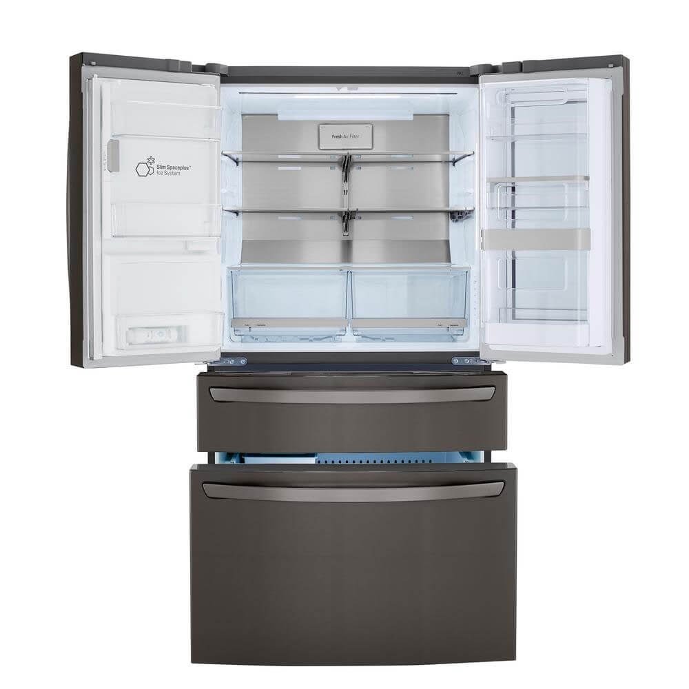 LG LRMVC2306D 23 Cu. Ft. Black Stainless French Door Smart Refrigerator - Image 2