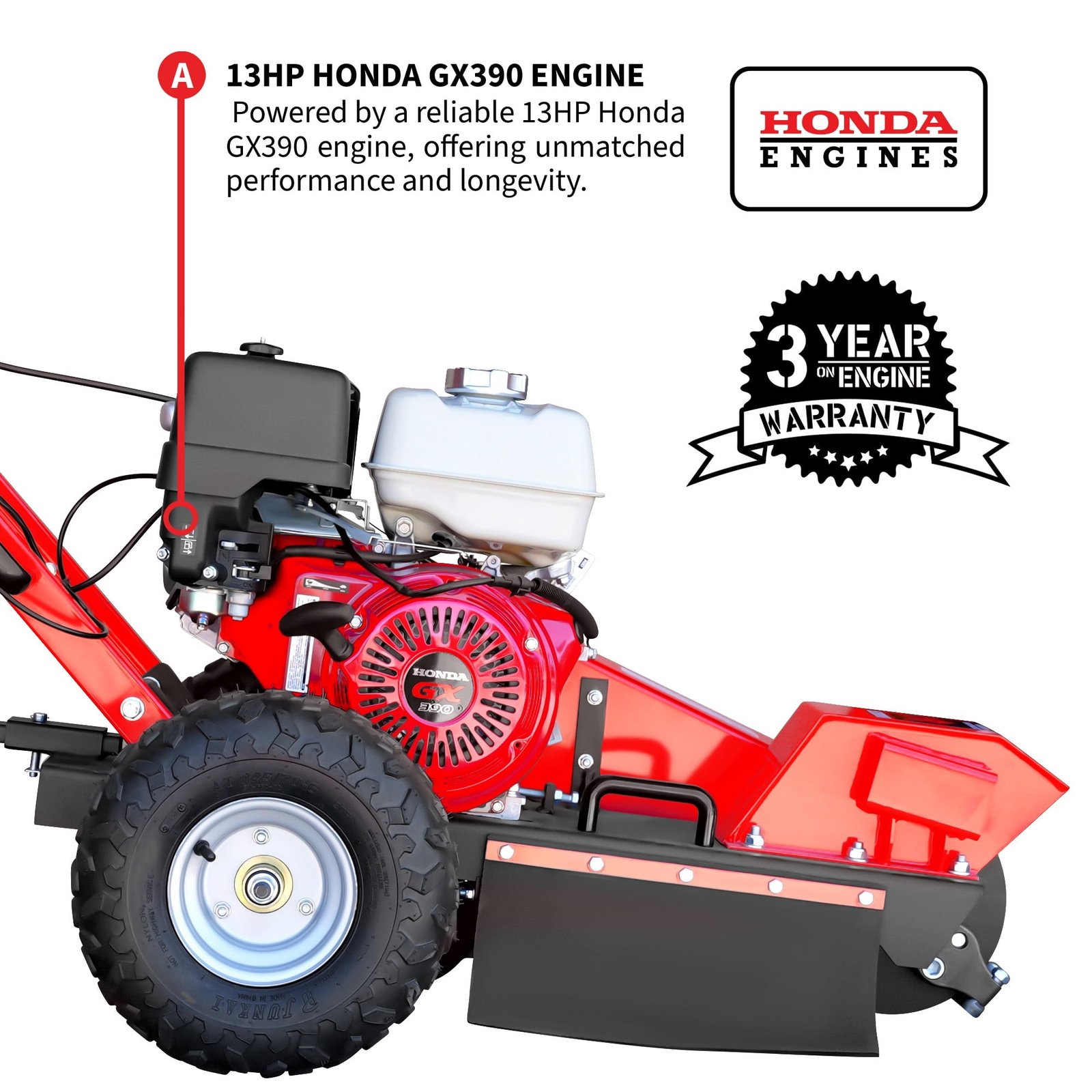 Stump Grinder with 12" Blades 13HP Honda GX390 Off-Road Tree Stump Removal - Image 3