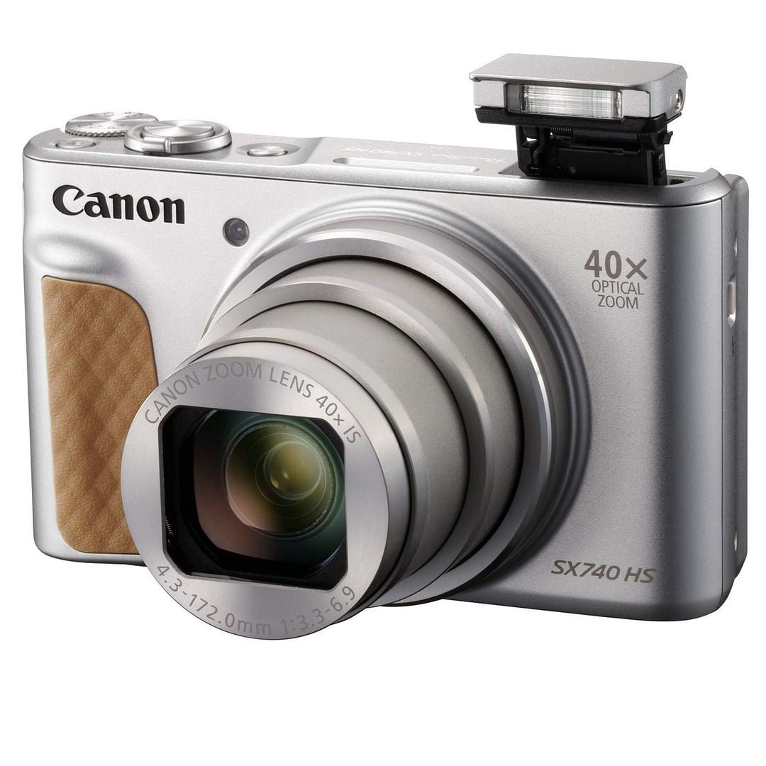 Canon PowerShot SX740 HS Digital Camera (Silver) with SanDisk 64GB Memory Card + Cleaning Pen + SV Premium Accessory Bundle (International Version) - Image 2