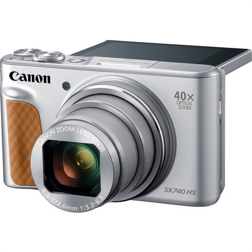 Canon PowerShot SX740 HS Digital Camera (Silver) - 20.3MP, 40x Optical Zoom, 4K Video, Includes 64GB SD Card, Tripod, and More - New(International Model) - Image 5