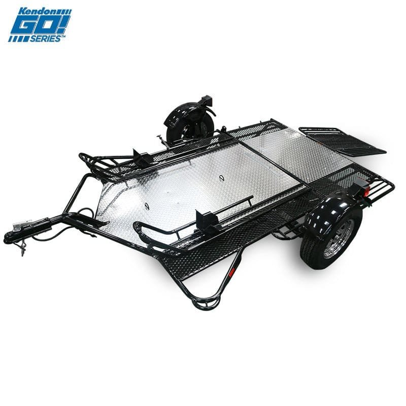 GO Series Dual-Rail Folding Motorcycle Trailer – Steel Ride-Up Utility Trailer - Image 11