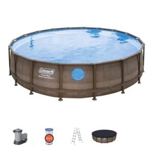 Coleman 18′ x 48″ Power Steel Swim Vista Series II Swimming Pool Set
