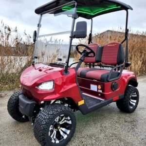 48V Electric Golf Cart 2-Seater – Renegade Light Edition Utility Golf UTV, Red