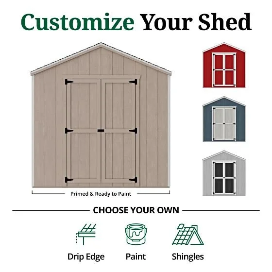 12×12 Little Cottage Co. Pre-Cut Gable Shed Kit – DIY Storage Building - Image 3