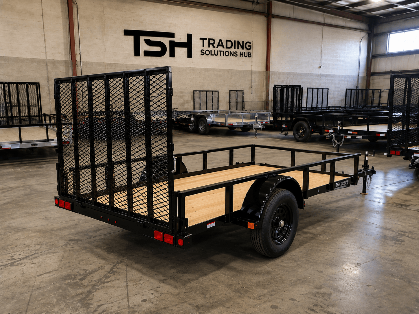 6×10 Utility Trailer with Wood Floor, LED Lights & Single Axle - Image 3