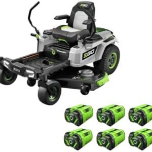 EGO Power+ Z6 ZT5207L 52-Inch 56V Electric Zero-Turn Riding Lawn Mower – Six 12.0Ah Batteries & Charger