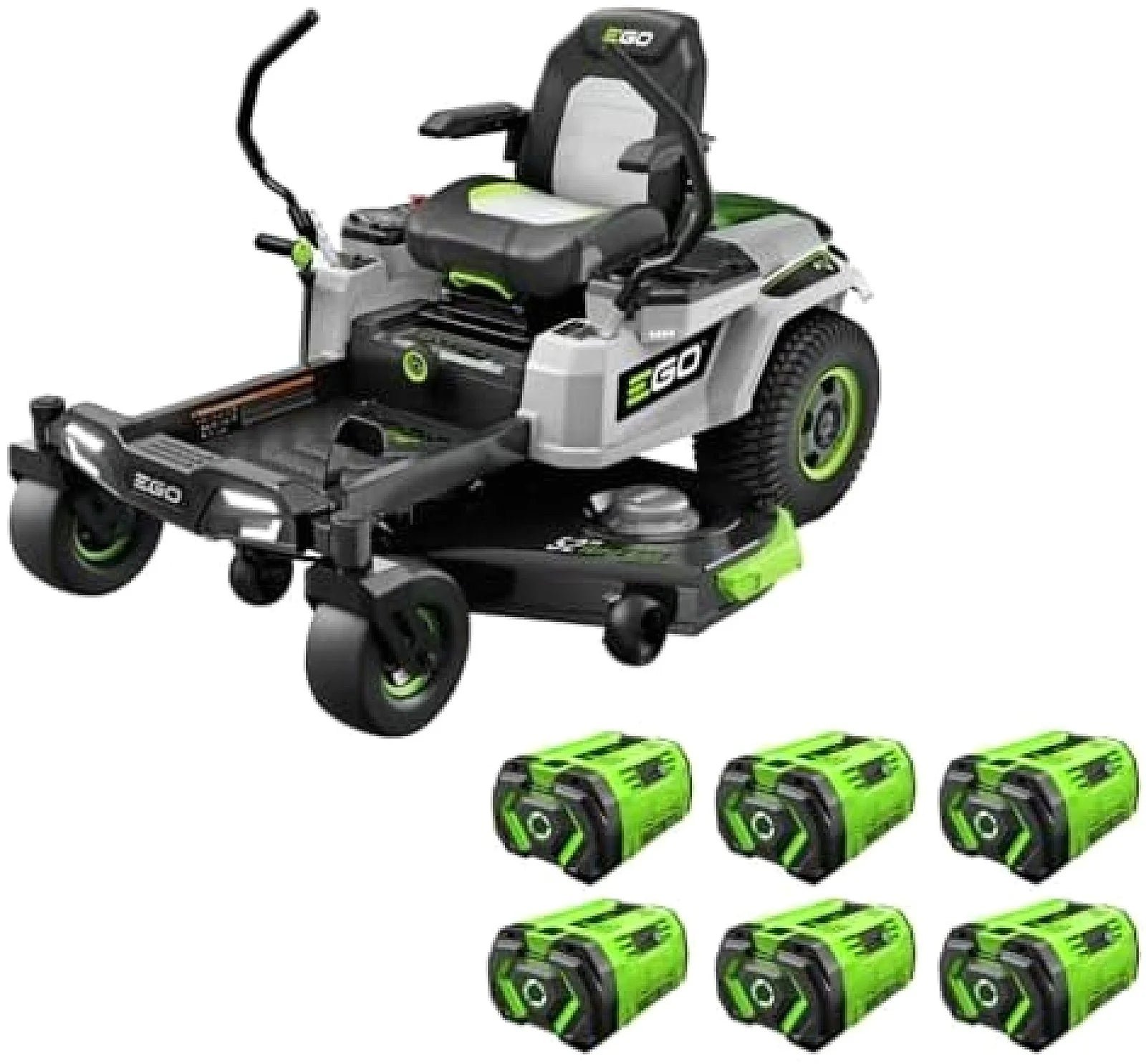 EGO Power+ Z6 ZT5207L 52-Inch 56V Electric Zero-Turn Riding Lawn Mower – Six 12.0Ah Batteries & Charger