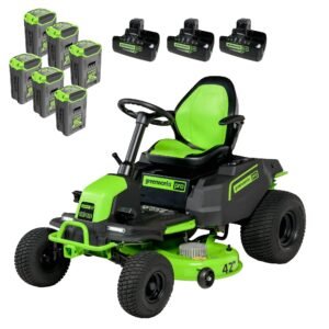 Greenworks 60V CrossoverT 42-Inch Battery-Powered Riding Lawn Mower – Cordless Electric