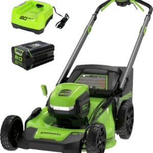 Greenworks 80V 21-Inch Self-Propelled Cordless Lawn Mower – 4.0Ah Battery & Charger Included
