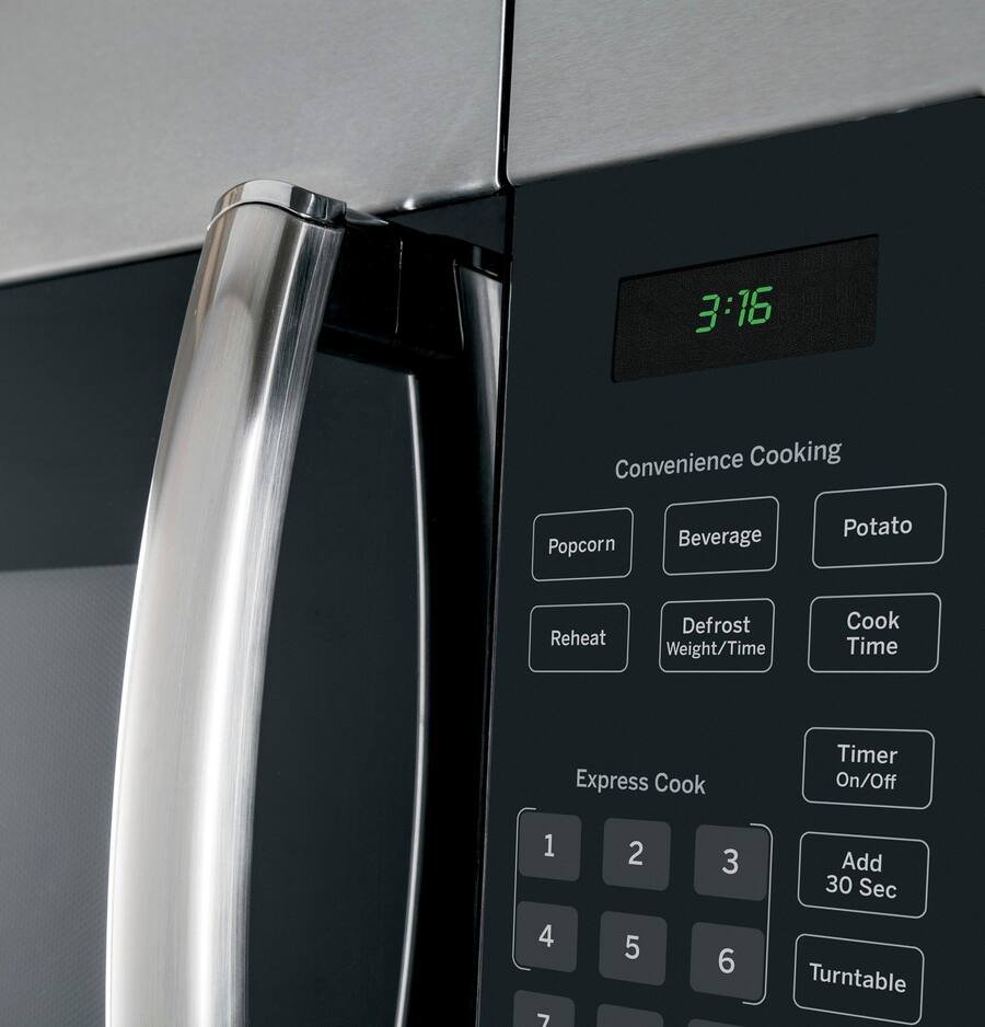 GE - 1.6 Cu. Ft. Over-the-Range Microwave with Convenience Cooking Controls - Stainless Steel