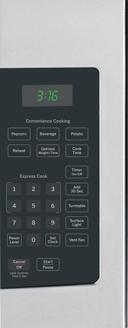 GE - 1.6 Cu. Ft. Over-the-Range Microwave with Convenience Cooking Controls - Stainless Steel