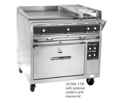 Southbend SE36A-BBB 36-Inch Heavy-Duty Electric Range with 6 Round Hot Plates & Convection Oven