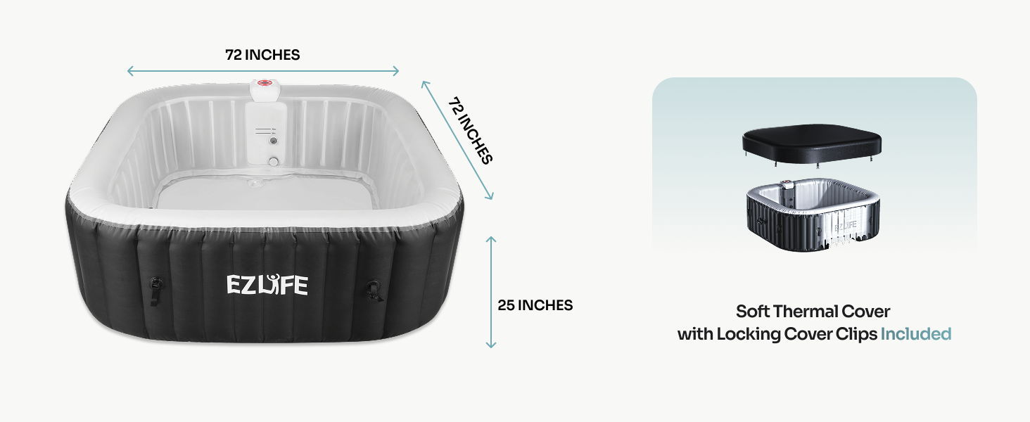 EZLIFE_InflatableHotTub_Specifications_DimensionsAndCover