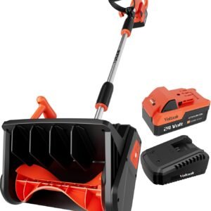 VOLTASK 24V 13" Cordless Snow Shovel – 4.0Ah Battery, Adjustable Directional Plate & Quick Charger Included